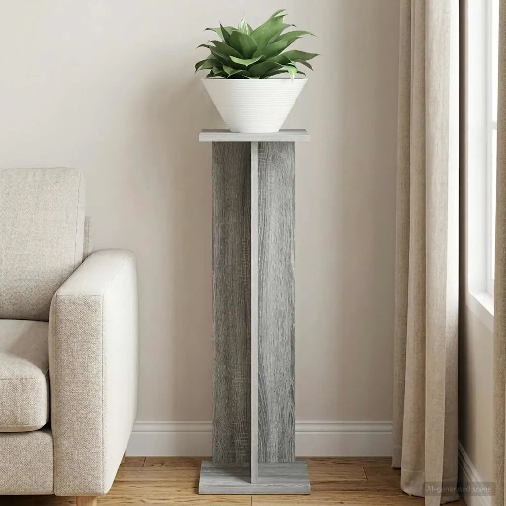 Supporto per piante | Sostegno per piante Sonoma grigia 25 x 25,5 x 80,5 cm