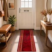 Tappeto Runner FLORNES Tessuto Rosso 67 x 250 cm PP 7 mm 42057235