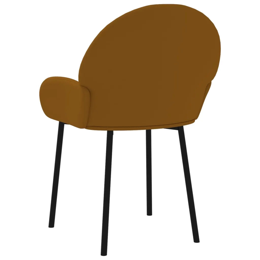 Sedie da Pranzo 2 pz Marroni in Velluto 344771