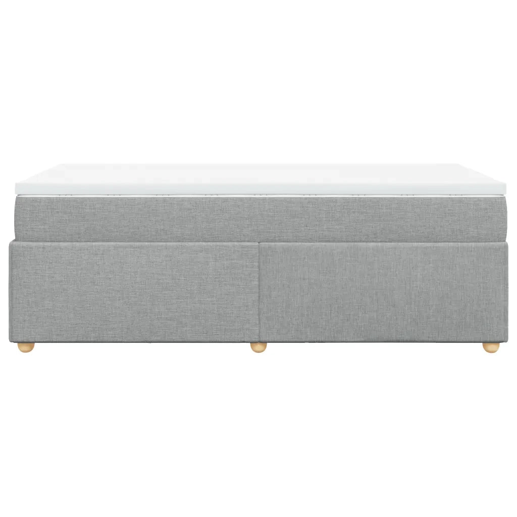 Giroletto a Molle con Materasso Grigio Chiaro 90x190 cm Tessuto