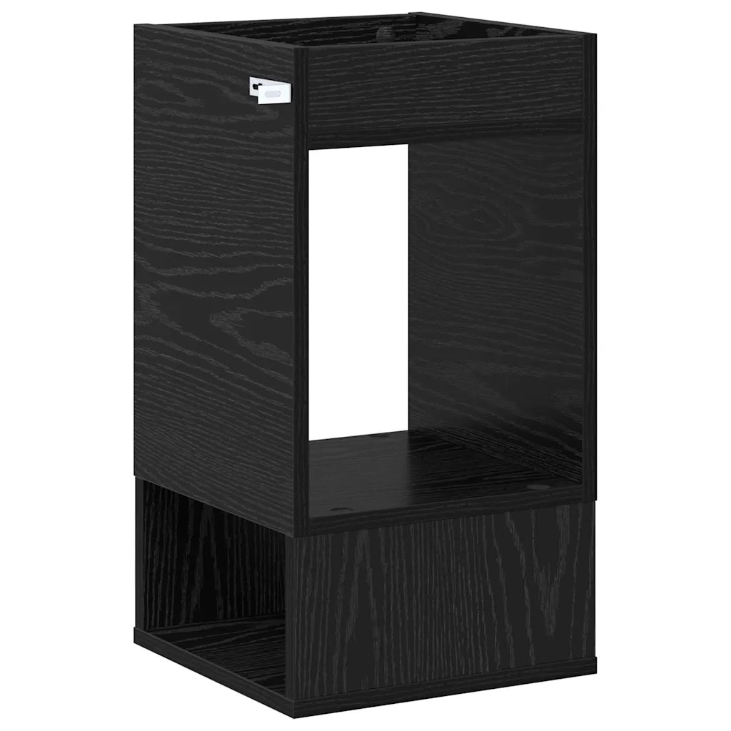 Tavolino Rovere Nero 30 x 30 x 56 cm Legno ingegnerizzato 890930