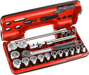 FAC30972 - Set di 21 cricchetti impermeabili e bussole 1/2 esagonali metriche 161DBOX1PB