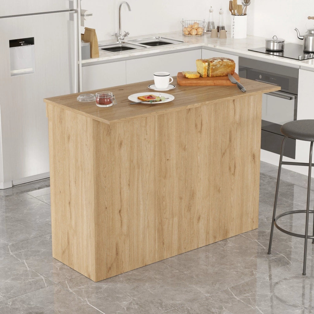 Mobile Dispensa Corsico, Isola da Cucina 2 Ripiani, 120x60x88h cm Marrone Rovere