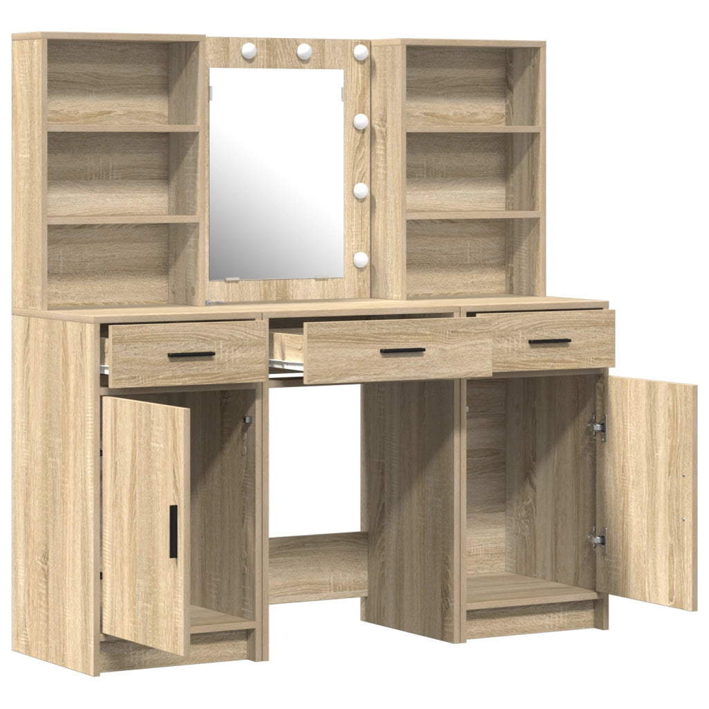 Set di 3 Tolette in Rovere Sonoma Legno Ingegnerizzato