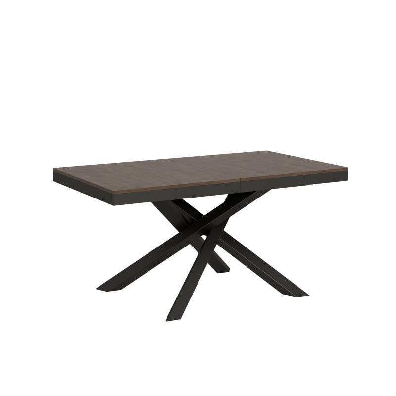Tavolo allungabile 90x160/264 cm Volantis Evolution telaio Antracite - Noce