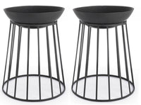 Set 2 Bracieri da Giardino Ø50x63h cm Efesto Nero