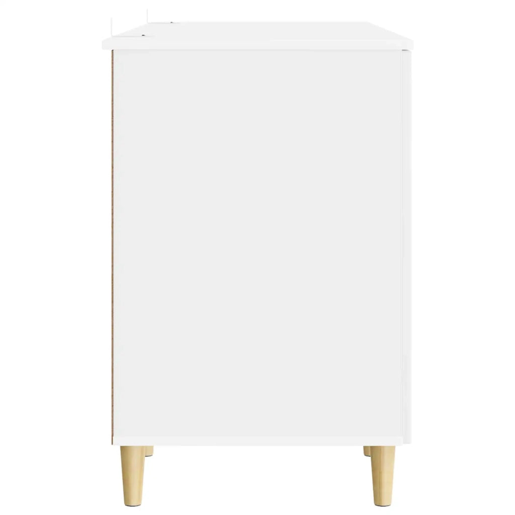 Scrivania Bianco Lucido 142,5 x 50 x 75 cm Legno ingegnerizzato 3414598