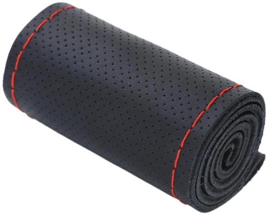 Supporto Guida in Pelle Antiscivolo - Universale - Accessori Auto - Interno - Adatto per Diametro Sterzo 35-40 cm - Supporto Sterzo