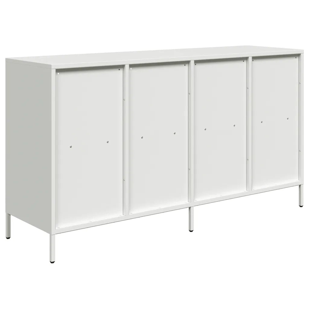 Credenza Bianca 135x39x73,5 cm in Acciaio Laminato a Freddo 3307166