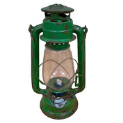 Lanterna artigianale in metallo verde 18x18x32