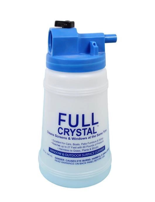 CONTENITORE DETERGENTE PULIZIA VETRI AUTO POMPA PULISCI FINESTRE FULL CRYSTAL