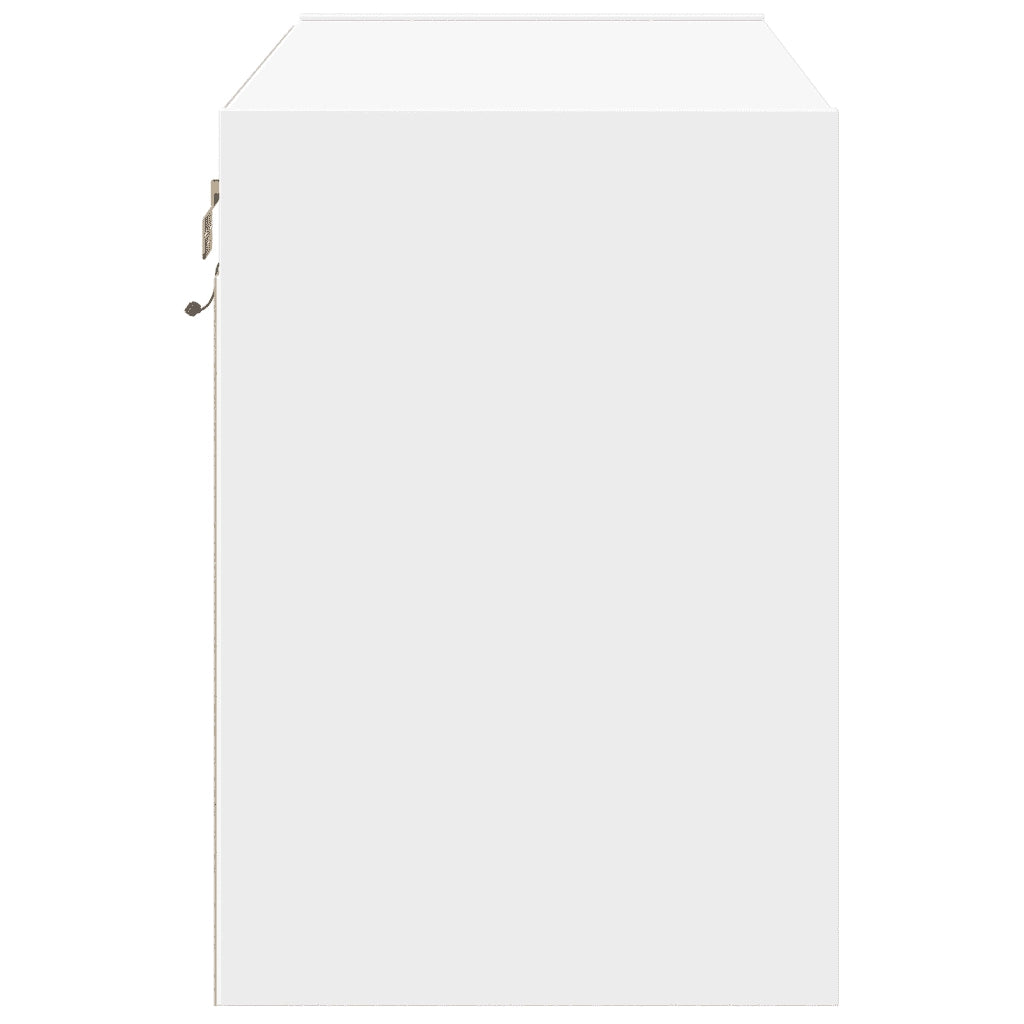 vidaXL Mobile TV a Parete con Luci LED Bianco 80x31x45 cm