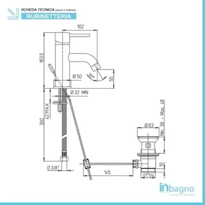 Set miscelatori lavabo bidet e doccia incasso con deviatore cromati Piralla Essenza scarico incluso