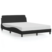 Letto matrimoniale | Letto per adulti | Giroletto Dover Nero 120x200 cm in Similpelle