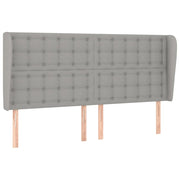 Testiera | Testata ad Orecchio Grigio Chiaro 203x23x118/128 cm in Tessuto