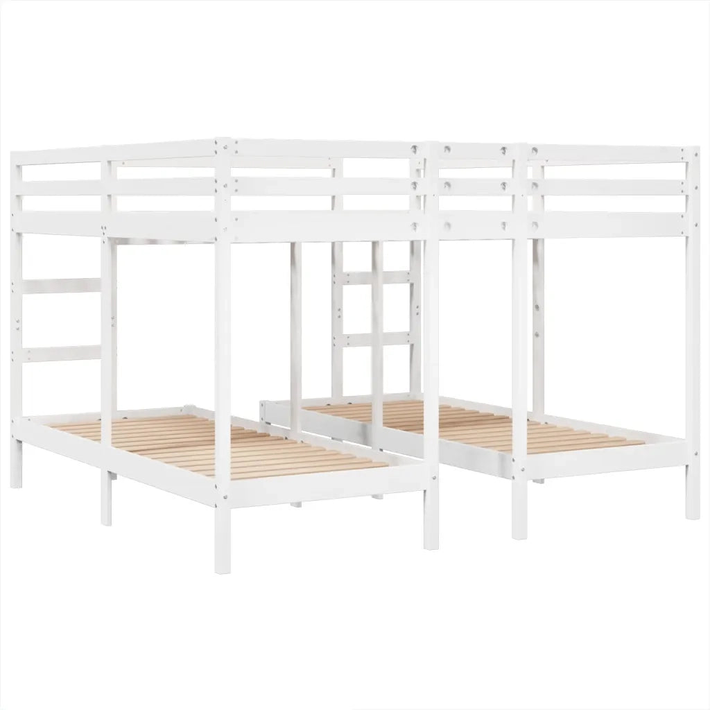 Giroletto Castello Triplo Bianco 200x200/80x200cm Massello Pino