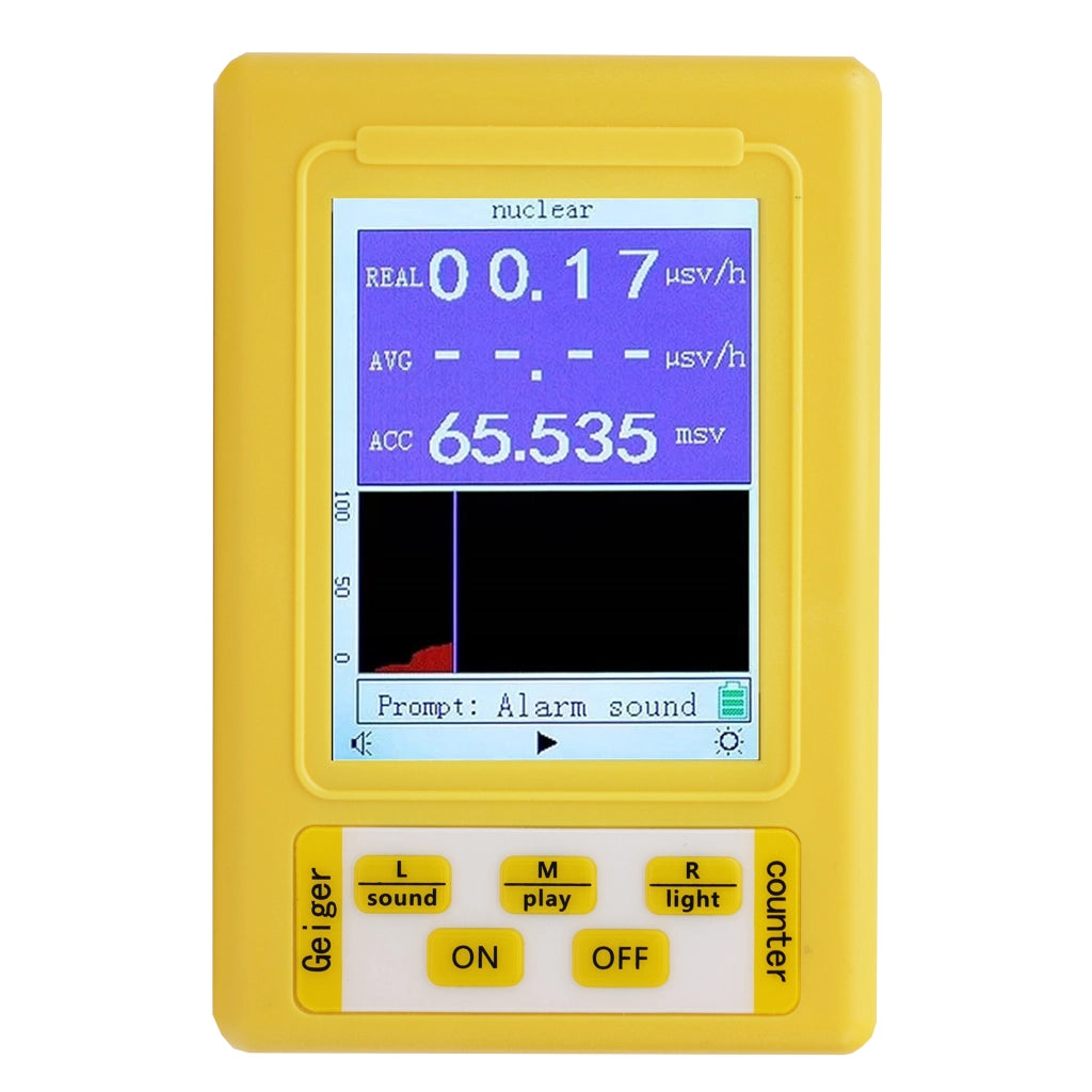 Contatore di Radiazioni Digitale Geiger XR3 BR-9C – Display LCD, Alta Precisione | Rilevamento Alfa, Beta, Gamma