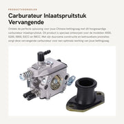 Accessorio di ricambio per carburatore - Inserzione di tubo di aspirazione - Accessori affidabili - Materiali leggeri in alluminio - Installazione semplice - Alta precisione