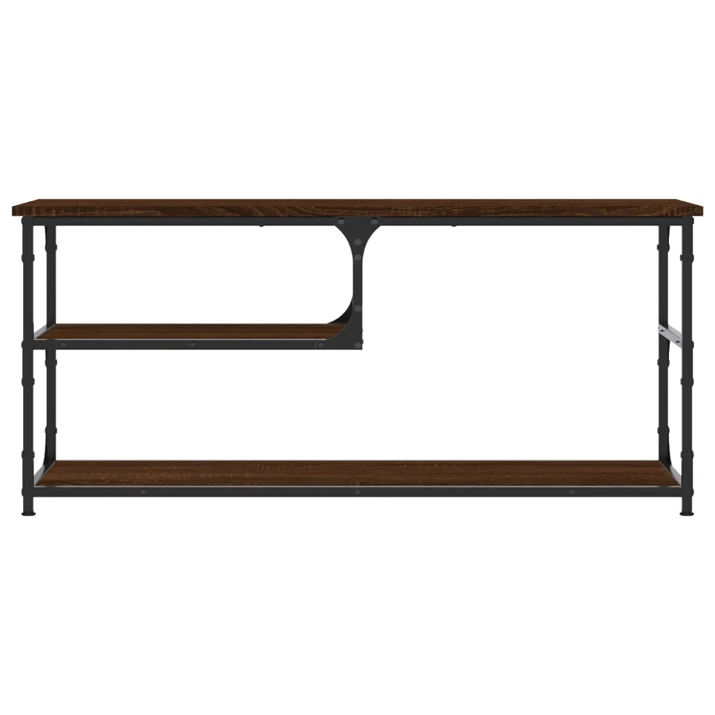 Mobile TV Rovere Marrone 103x38x46,5 Legno Multistrato Acciaio 831827