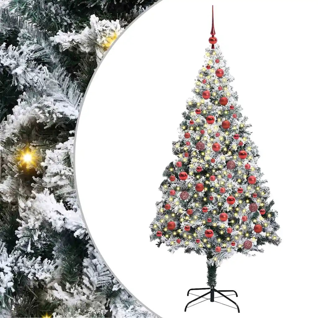 Albero di Natale artificiale con 300 LED Bianco 180 cm 3396962