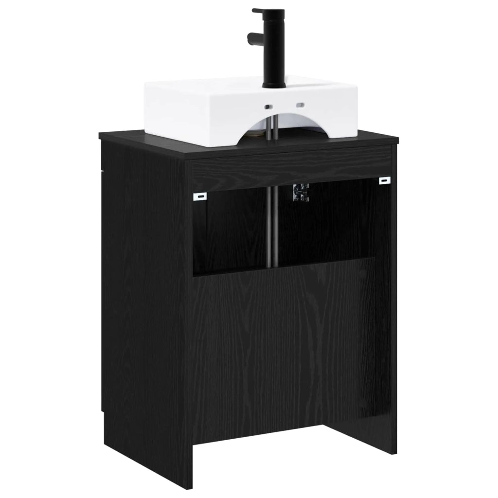 Set di mobili per il bagno Rovere Nero Legno ingegnerizzato 3404251