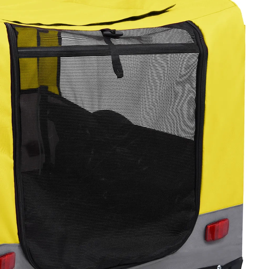 Rimorchio Bici Animali Carrello Jogging 2in1 Giallo e Grigio 92442
