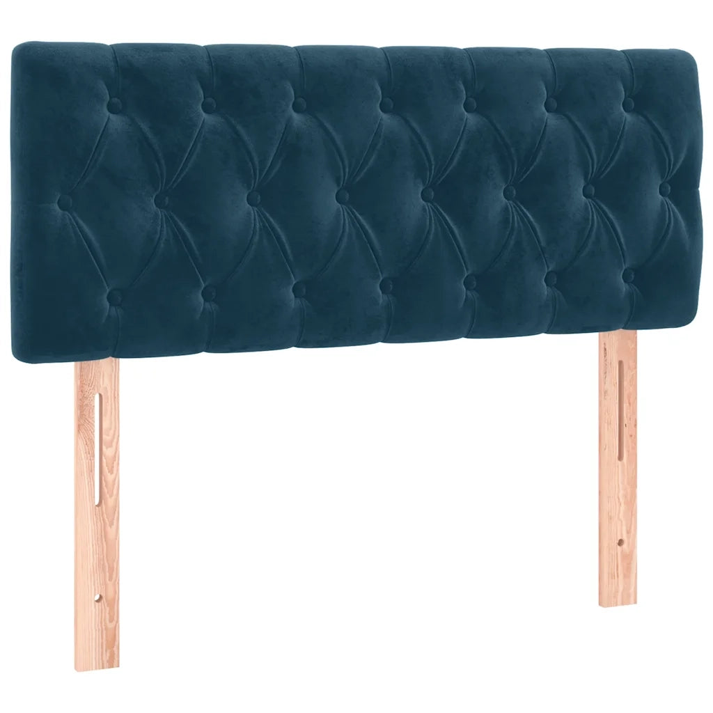Letto a Molle con Materasso e LED-Struttura Letto con Materasso Blu Scuro 90x200cm in Velluto 285660