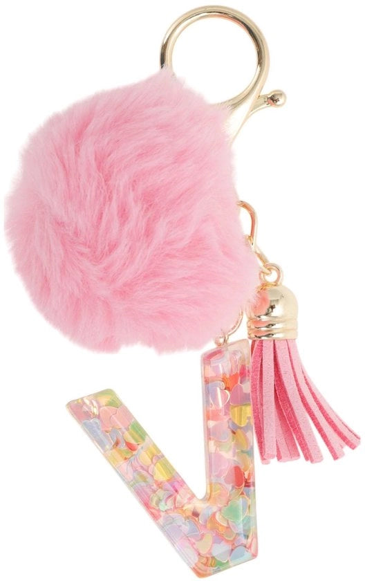 Sleutelhanger per bambina - Sleutelhanger con pennello - Chiave per bambina - Chiave con pennello - Materiale duraturo - Resistente e shockresistente - Lunghezza 11 cm - Chiave con anello