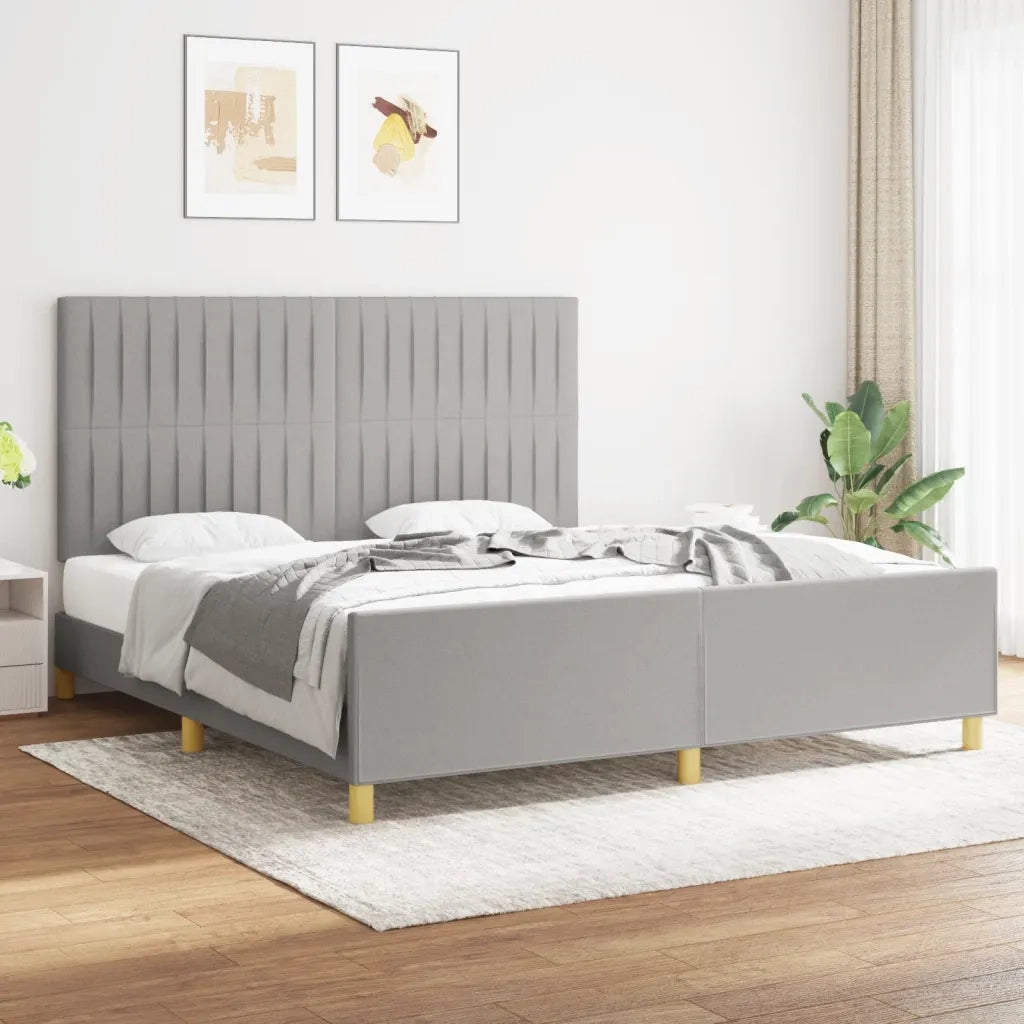 Giroletto senza Materasso Grigio Chiaro 180x200 cm Tessuto 3125235