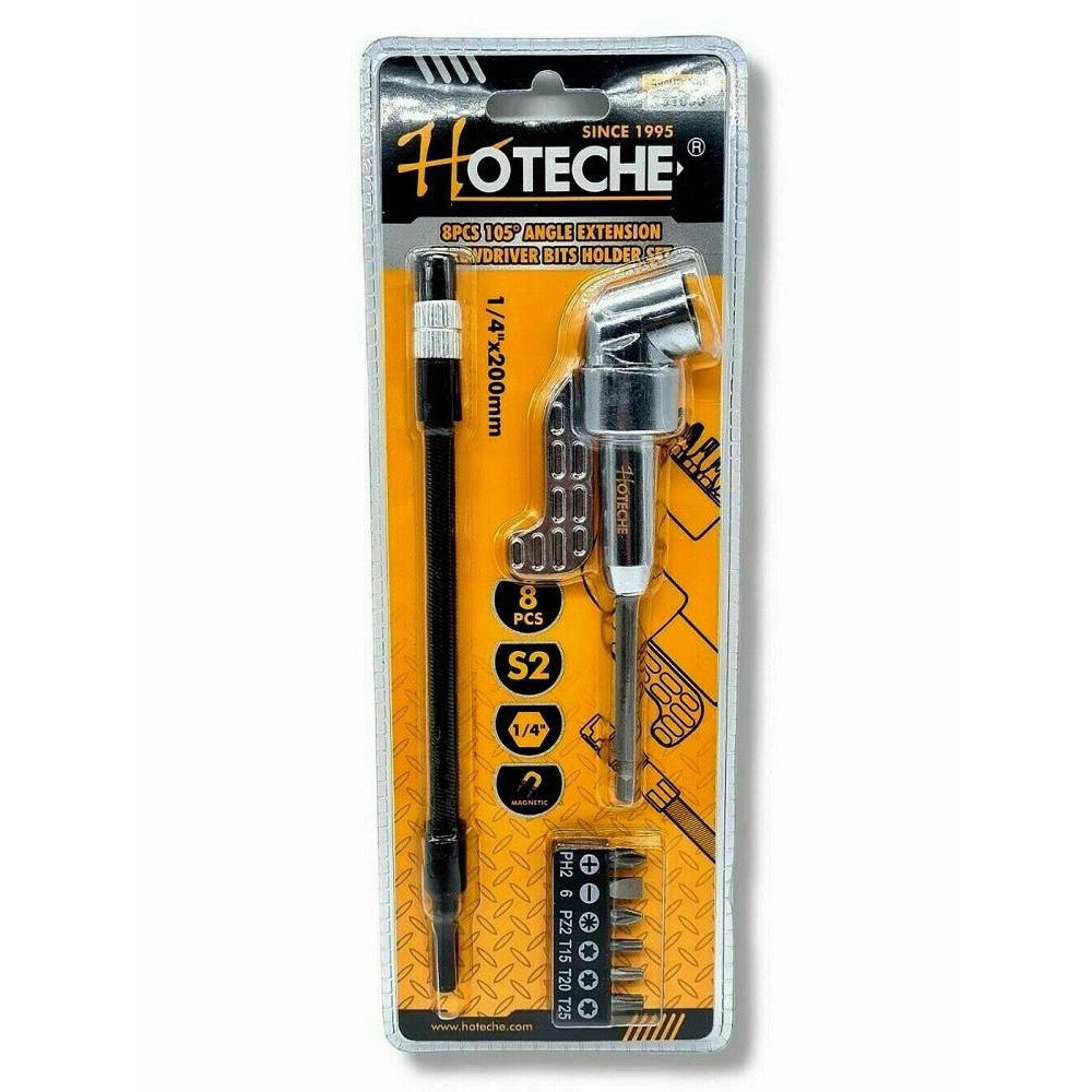 Trade Shop - Adattatore Angolare 105° Per Trapano Mandrino Angolare Porta Inserti Flessibile -