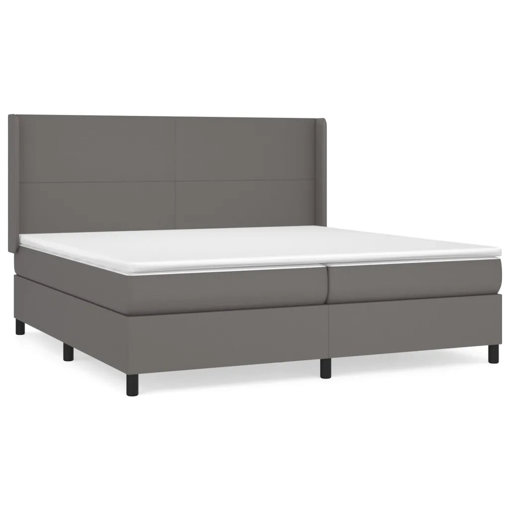 Giroletto a Molle con Materasso Grgio 200x200 cm in Similpelle 3132403