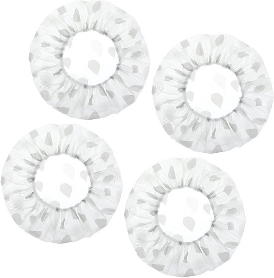 Pacco da 4 contenitori per alimenti, foglio di cottura, accessori per la cottura del pane, contenitore per il pane, contenitore per la cottura del pane, foglio di cottura a forma rotonda per contenitori per dessert, contenitori (grigio)