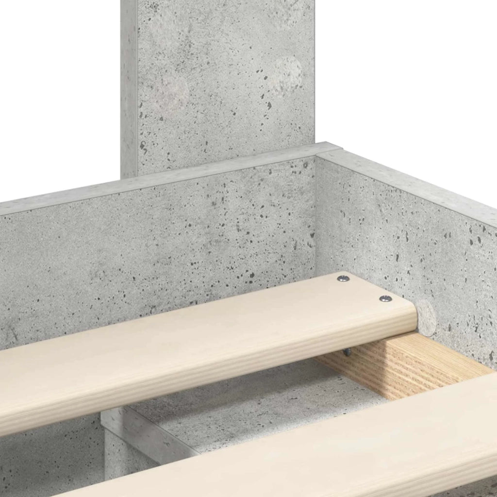 Struttura del letto Calcestruzzo 140 x 190 cm Pino massello 3410083