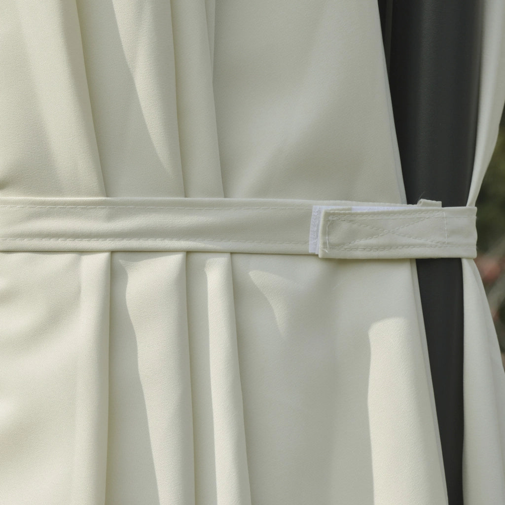 Ombrellone Doppio Grande Inclinabile con Manovella ¨C zephmum ¨C 270x445x260 cm Beige