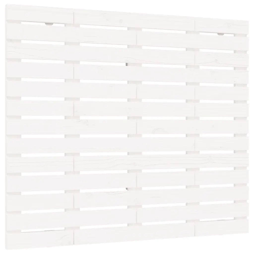 Testiera da Parete-Testiera a Muro-Testata Decorativa Bianca 96x3x91,5 cm Legno Massello di Pino