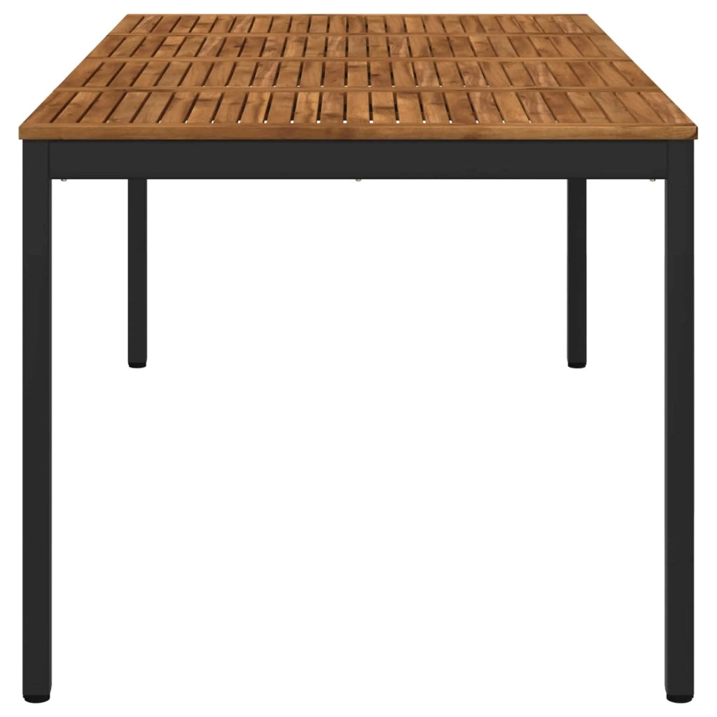 Tavolo da cena da giardino Naturale e Nero 196 x 100,5 x 75 cm 3394419