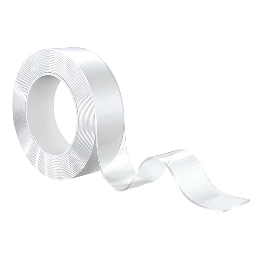 Nastro Adesivo Nano Tape Fissaggio Biadesivo 3cm x 3m e senza Perforazione Trasparente Avizar