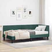 Struttura Letto Angolare con Materasso 2 pcs Verde Velluto 3393760