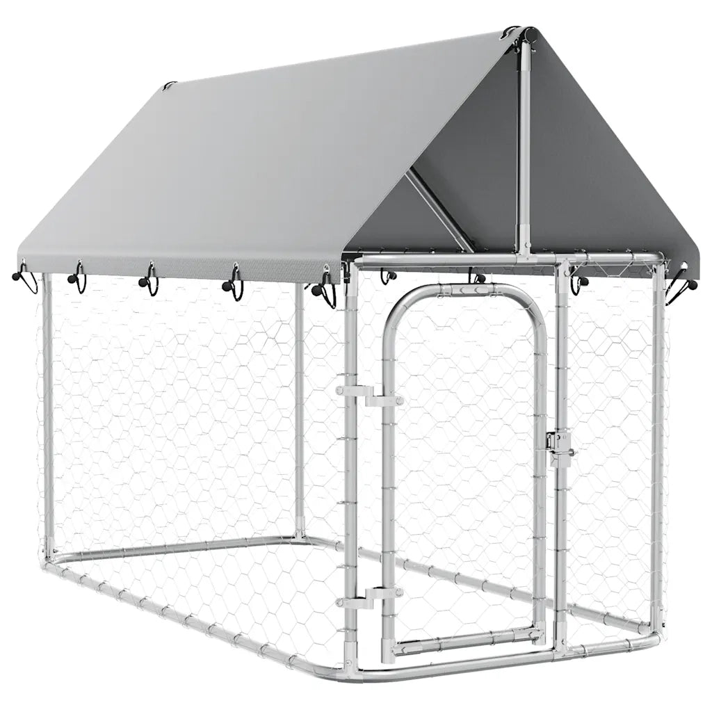 Gabbia per Cani da Esterno con Tetto 200x100x150 cm cod mxl 44391