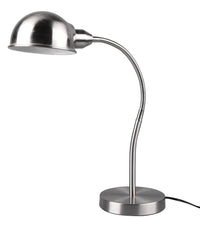 Lampada da Tavolo da Interno Attacco E27 in Metallo Nickel Opaco