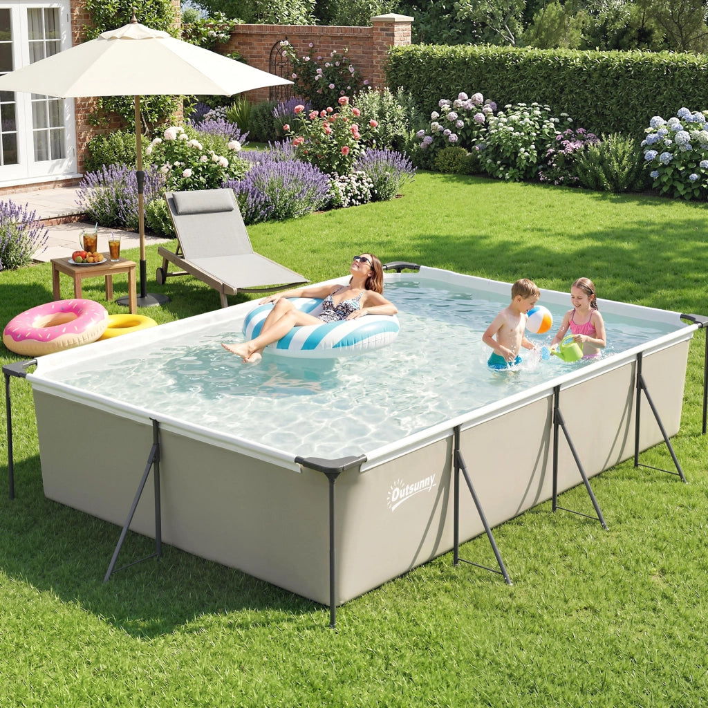 Piscina Tubolare Rettangolare ¨C Zephmum ¨C 394.5x208.3x80.5 cm Grigio