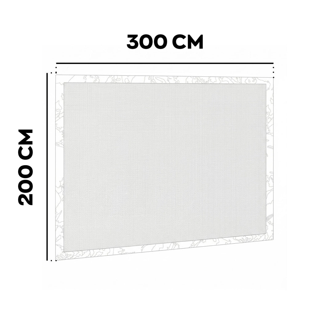 Telo Zanzariera Laterale per Gazebo da Giardino 300x200 cm in PVC Camouflage