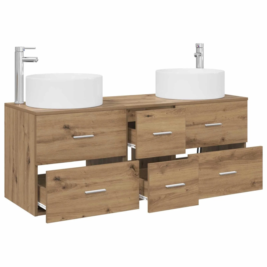 Set di mobili per il bagno 3 pz Rovere Artigianale 3405962