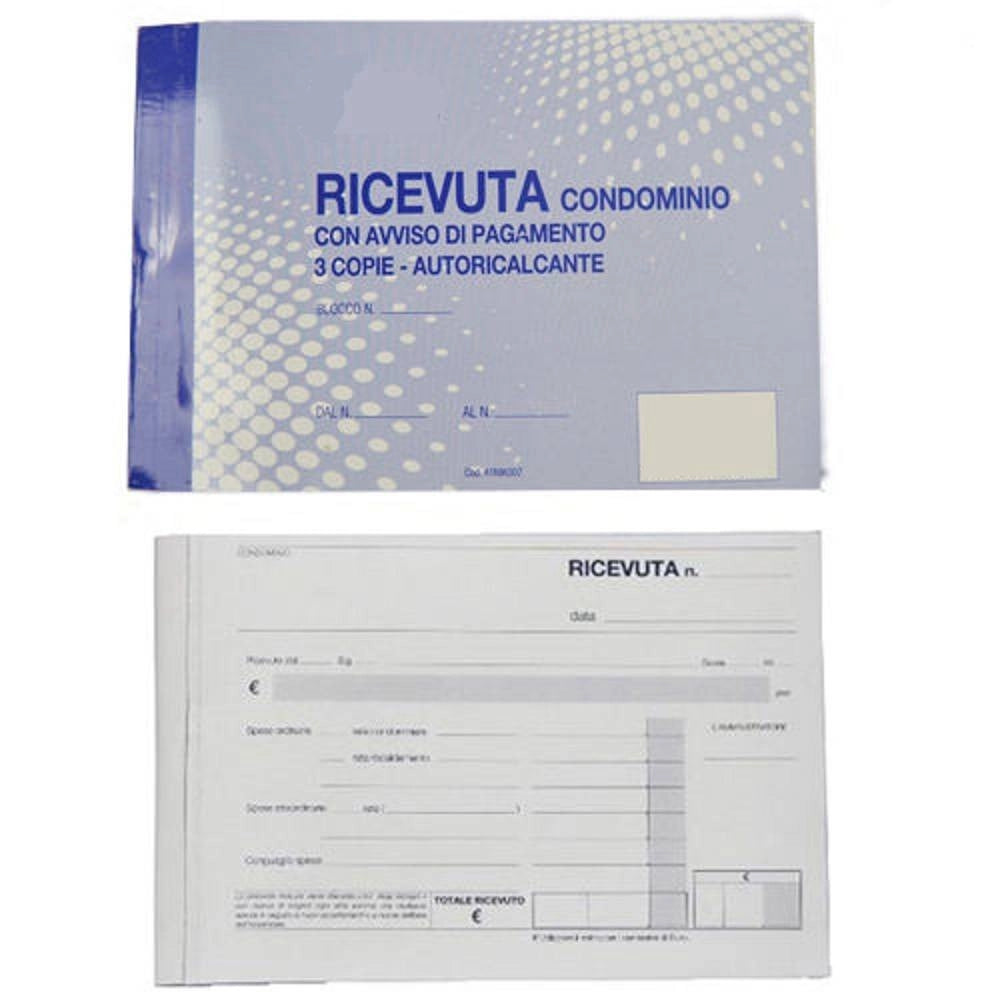 Trade Shop - Blocco Ricevuta Condominio 3 Copie Autoricalcanti 50 Mod. A6 Ufficio Cancelleria -