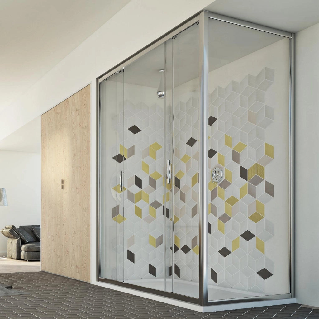 Box Doccia 80x140 CM H198 trasparente mod. Young Duo 2 Ante
