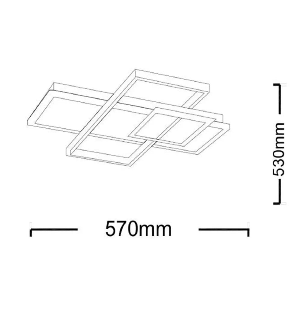 Plafoniera LED Moderna 46W, Tecnologia CCT Luce selezionabile Fredda, Naturale, Calda, Ideale per Soffitto Camera da Letto, Salone, Cucina
