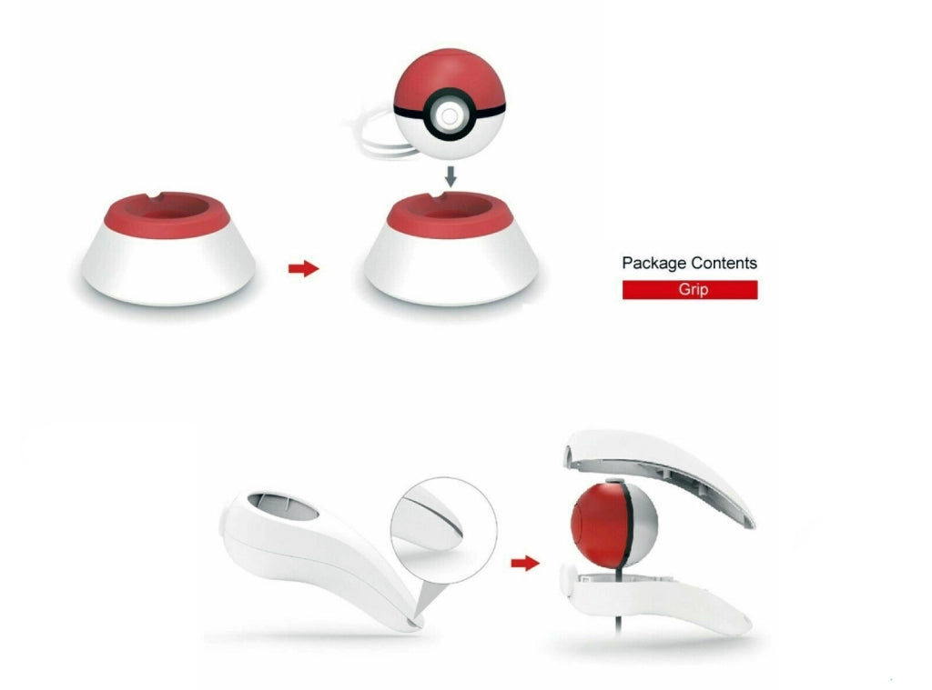 POKEMON Pokeball PLUS 4 in 1 Kit accessori Stand impugnatura Cavo Type-C Nintendo Switch