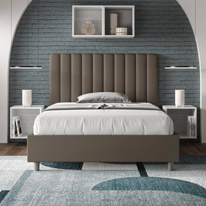 Letto 1 Piazza e Mezzo 120x210 cm Senza Rete Agueda Cappuccino