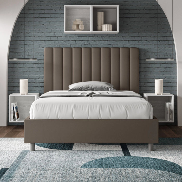 Letto 1 Piazza e Mezzo 120x210 cm Senza Rete Agueda Cappuccino