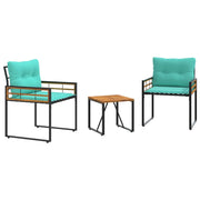 Set di Mobili da Esterno con cuscino 3 pz | Set Salotto da Giardino Turchese